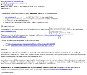 ataque phishing suplantando Agencia Tributaria